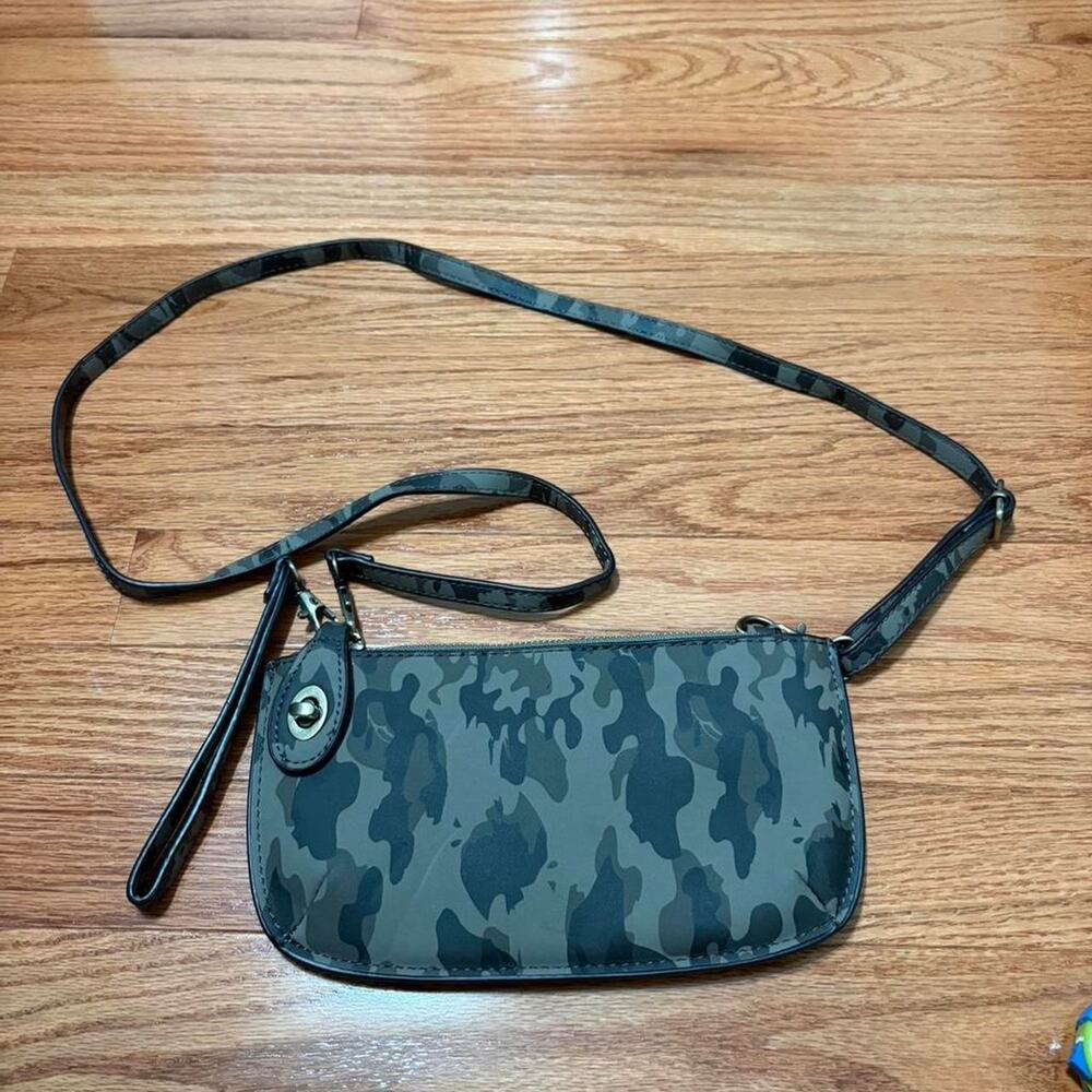 Black and grey camo crossbody